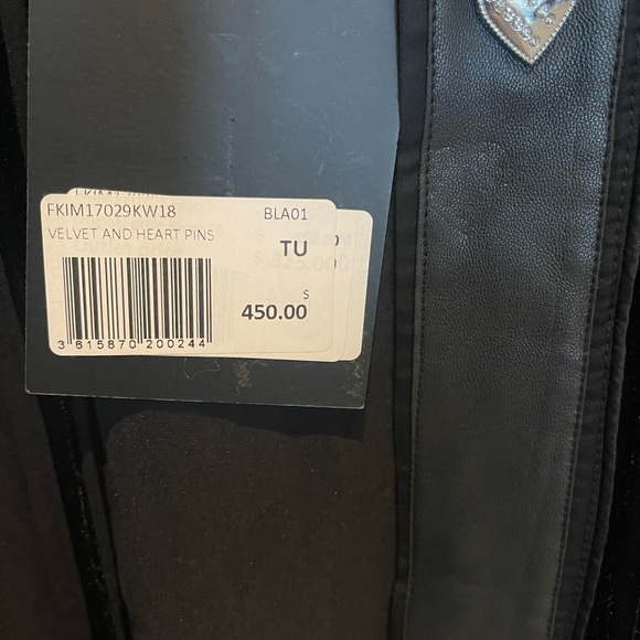 The Kooples Heart Pin Velvet Kimono Jacket NWT Perf for Glamorous Halloween 🎃 - Picture 11 of 13